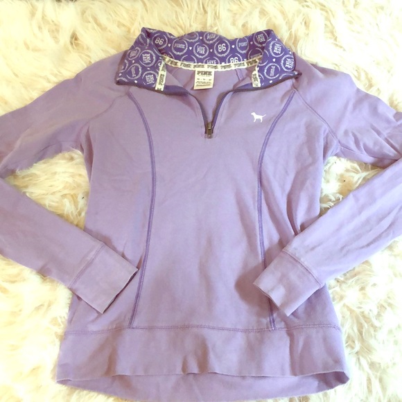 PINK Victoria's Secret Sweaters - Purple quarter zip hoodie